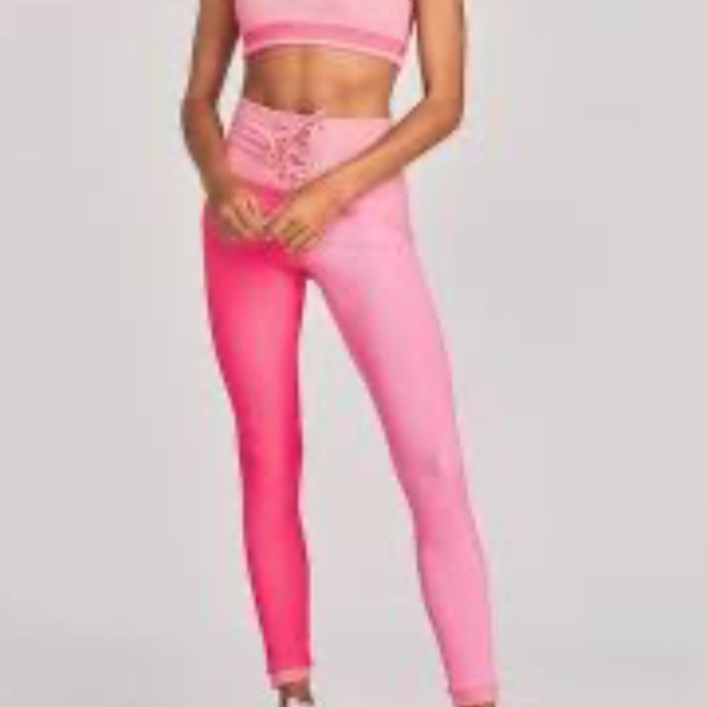 LoveShackFancy Pink Ombre Leggings